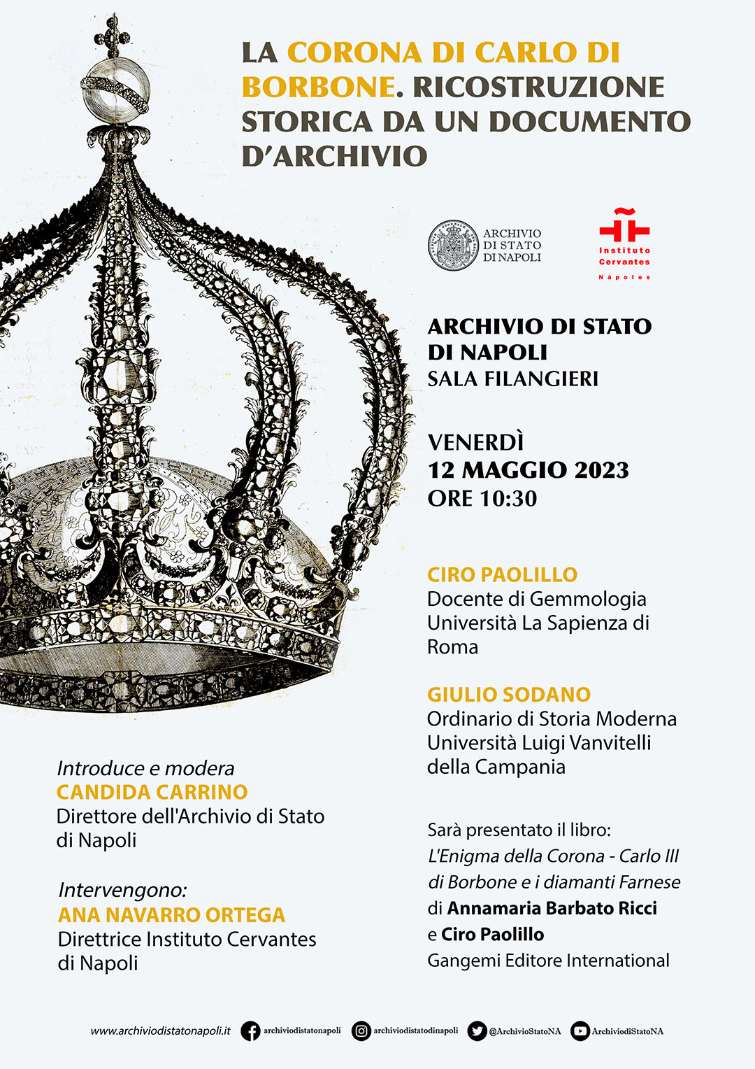 La corona di Carlo di Borbone". Ricostruzione storica da un documento d'archivio  - Napoli Village - Quotidiano di Informazioni Online